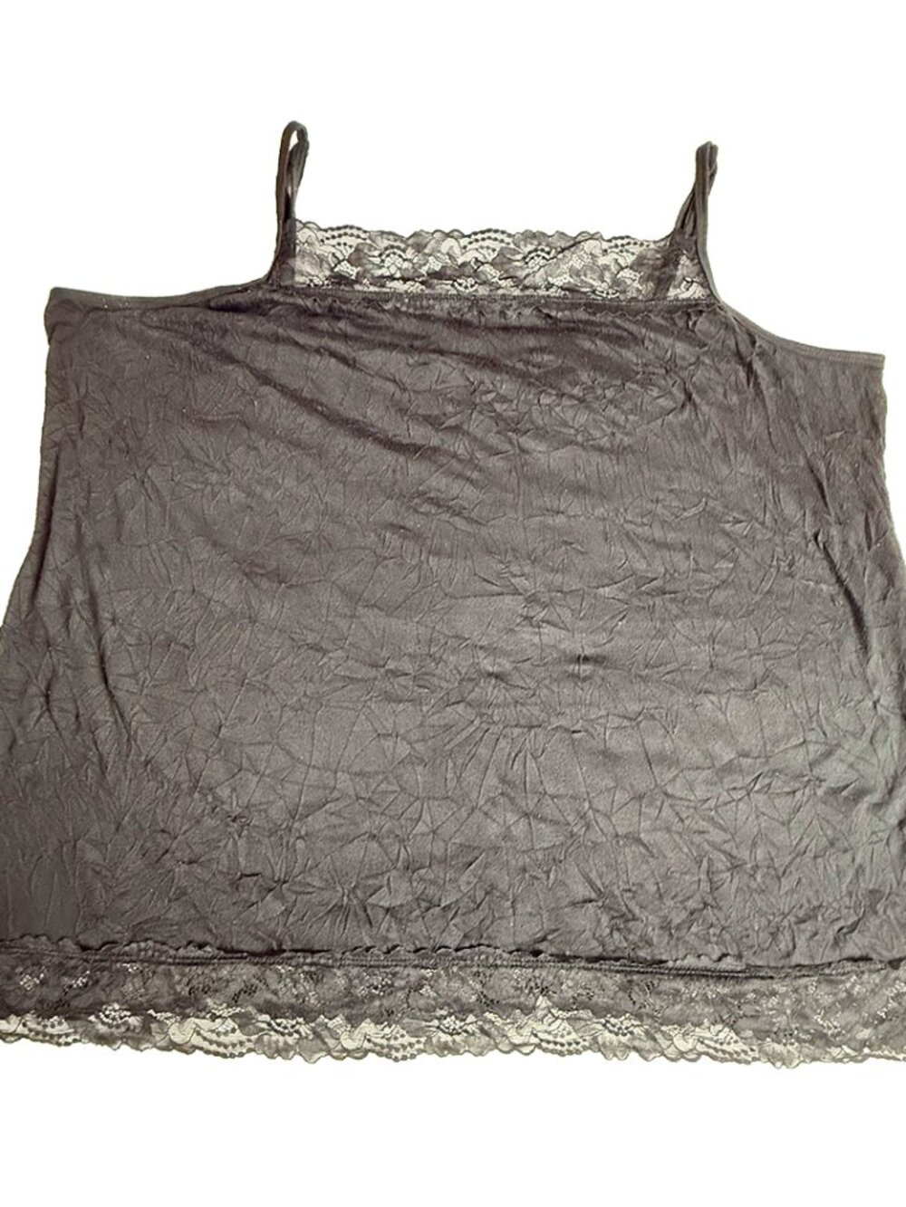 Maurices Black Lace Trim Tank 4X